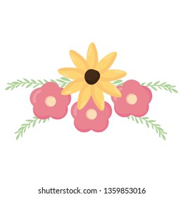 flowers and leafs decoration