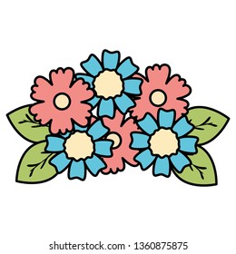 flowers and leafs decoration