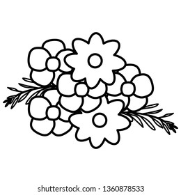 flowers and leafs decoration