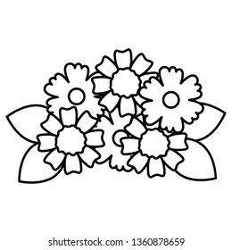 flowers and leafs decoration