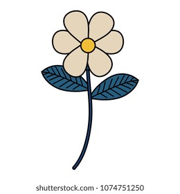 flowers and leafs decorative icon