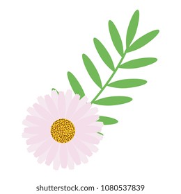 flowers and leafs decorative icon