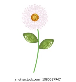 flowers and leafs decorative icon
