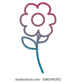 flowers and leafs decorative icon