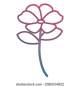 flowers and leafs decorative icon