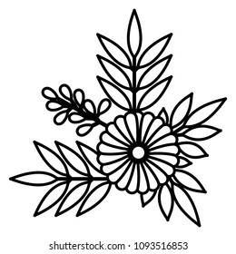 flowers and leafs decoratives