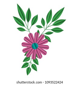flowers and leafs decoratives
