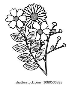 flowers and leafs garden decorative