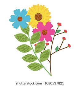 flowers and leafs garden decorative