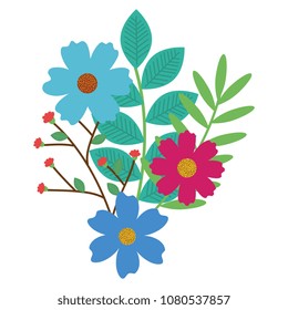 flowers and leafs garden decorative