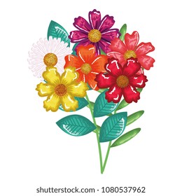 flowers and leafs garden decorative