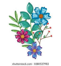 flowers and leafs garden decorative