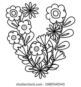 flowers and leafs garden decorative