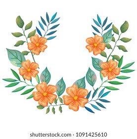flowers and leafs garden decorative