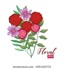 flowers and leafs garden decorative