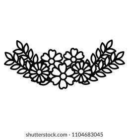 flowers and leafs garden decorative