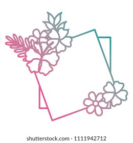 flowers and leafs garden frame