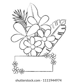 flowers and leafs garden frame
