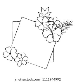 flowers and leafs garden frame