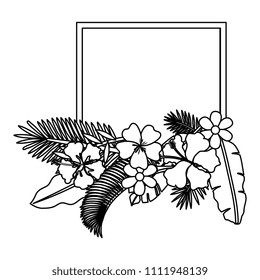 flowers and leafs garden frame