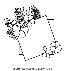 flowers and leafs garden frame
