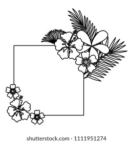 flowers and leafs garden frame