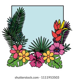 flowers and leafs garden frame