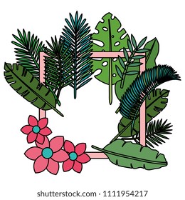 flowers and leafs garden frame