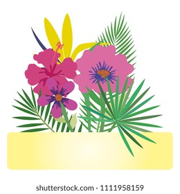 flowers and leafs garden frame