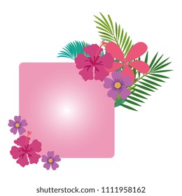 flowers and leafs garden frame