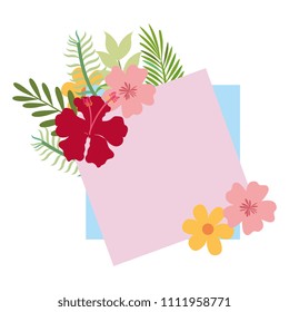 flowers and leafs garden frame