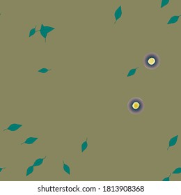 Flowers and leafs seamless ornamental vector pattern.