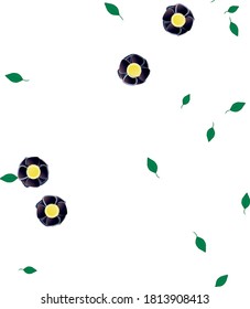 Flowers and leafs seamless ornamental vector pattern.