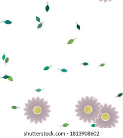 Flores y hojas sin fisuras de vectores ornamentales.