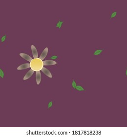 Flowers and leafs seamless ornamental vector pattern.