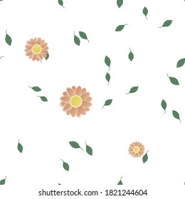 Blumen und Blätter nahtlose dekorative Vektormuster.