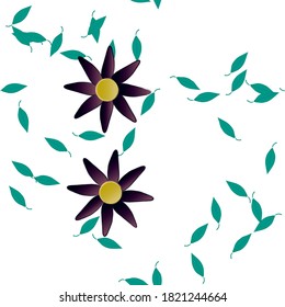 Flores y hojas sin fisuras de vectores ornamentales.