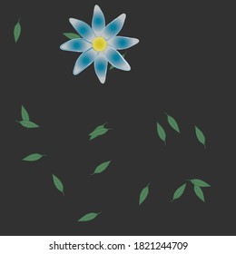 Flowers and leafs seamless ornamental vector pattern.