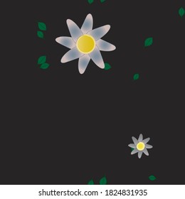 Flowers and leafs seamless ornamental vector pattern.