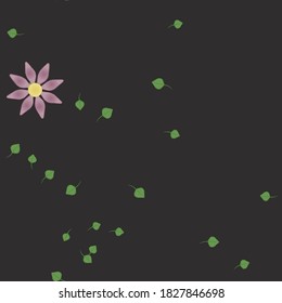 Flowers and leafs seamless ornamental vector pattern.