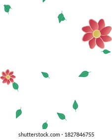 Flowers and leafs seamless ornamental vector pattern.
