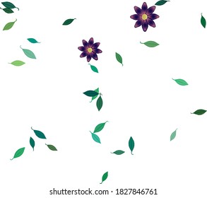Flowers and leafs seamless ornamental vector pattern.