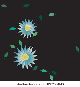 Flowers and leafs seamless ornamental vector pattern.