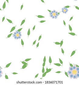 Blumen und Blätter nahtlose dekorative Vektormuster.