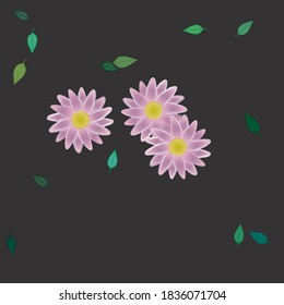 Flores y hojas sin fisuras de vectores ornamentales.