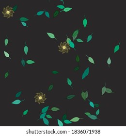 Flowers and leafs seamless ornamental vector pattern.
