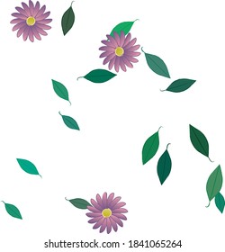 Flores y hojas sin fisuras de vectores ornamentales.