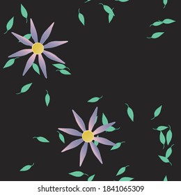 Blumen und Blätter nahtlose dekorative Vektormuster.