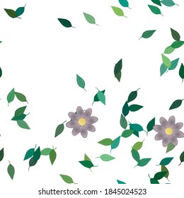 Blumen und Blätter nahtlose dekorative Vektormuster.