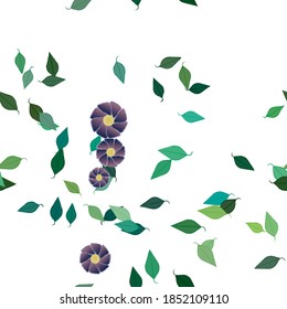 Blumen und Blätter nahtlose dekorative Vektormuster.